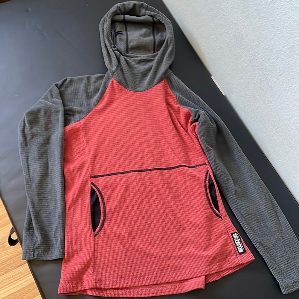 Melanzana fleece women’s Small, micro grid hoodie